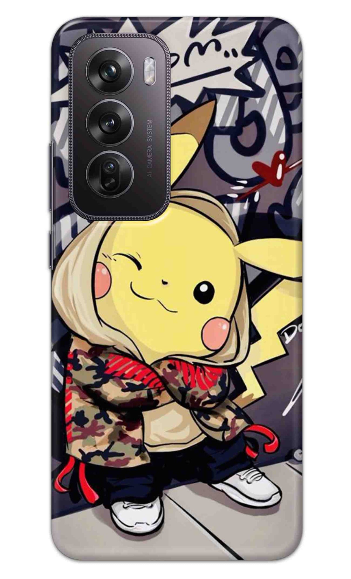 OPPO RENO 12 5G Back Cover Cartoon Graffiti Printed Hard Case