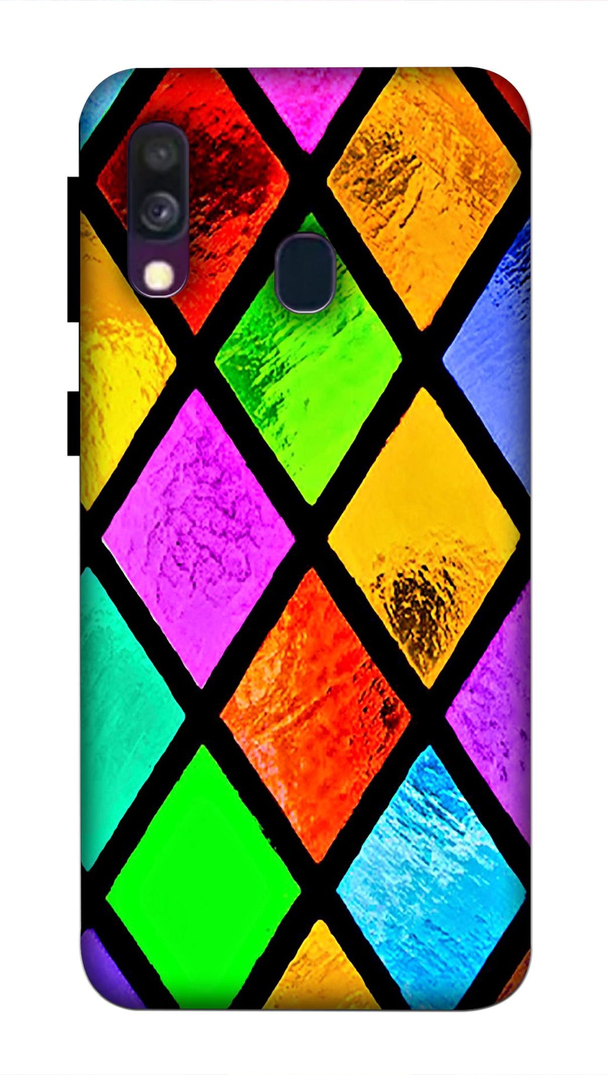 Samsung Galaxy A40 Back Cover Color Patterns Printed Hard Case
