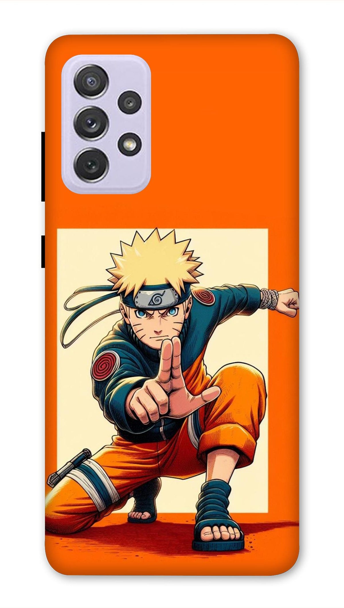Samsung Galaxy A72 Back Cover Orange Color Anime Printed Hard Case