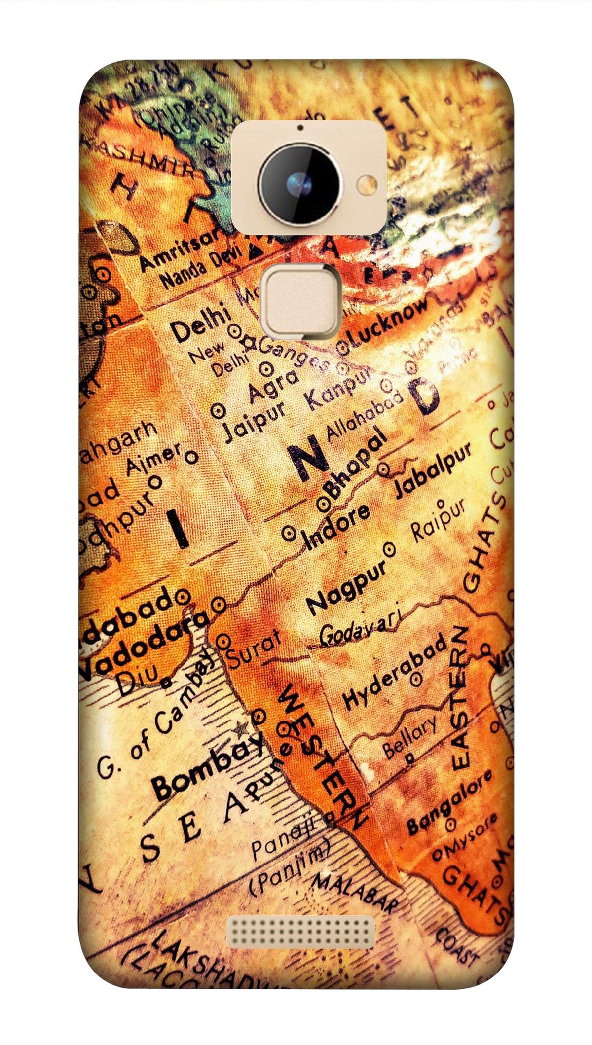 Coolpad Note 3 / Coolpad Note 3 Plus Back Cover Travel Map Printed Hard Case