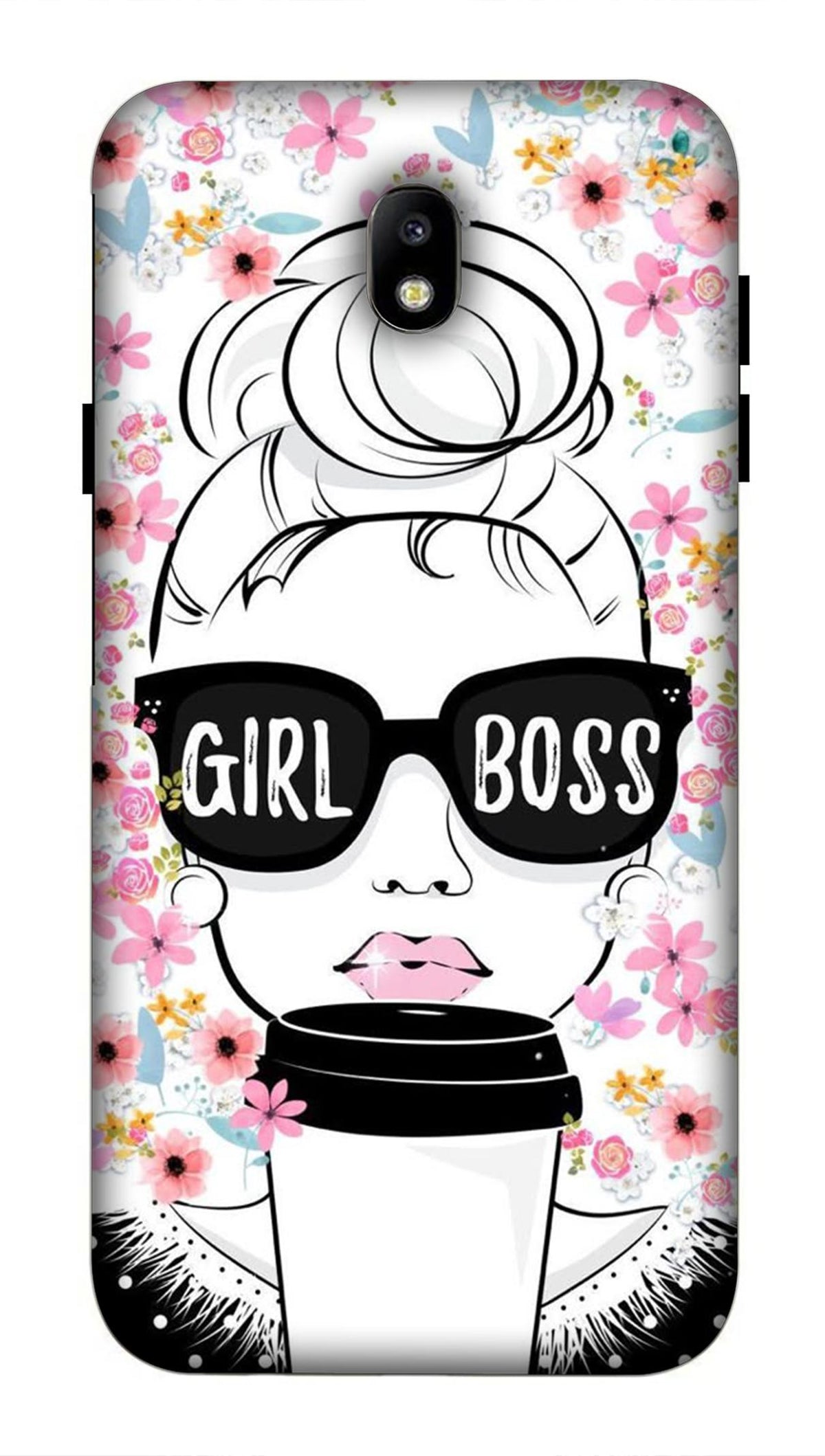 Samsung Galaxy J7 Pro Back Cover Girl Boss Printed Hard Case