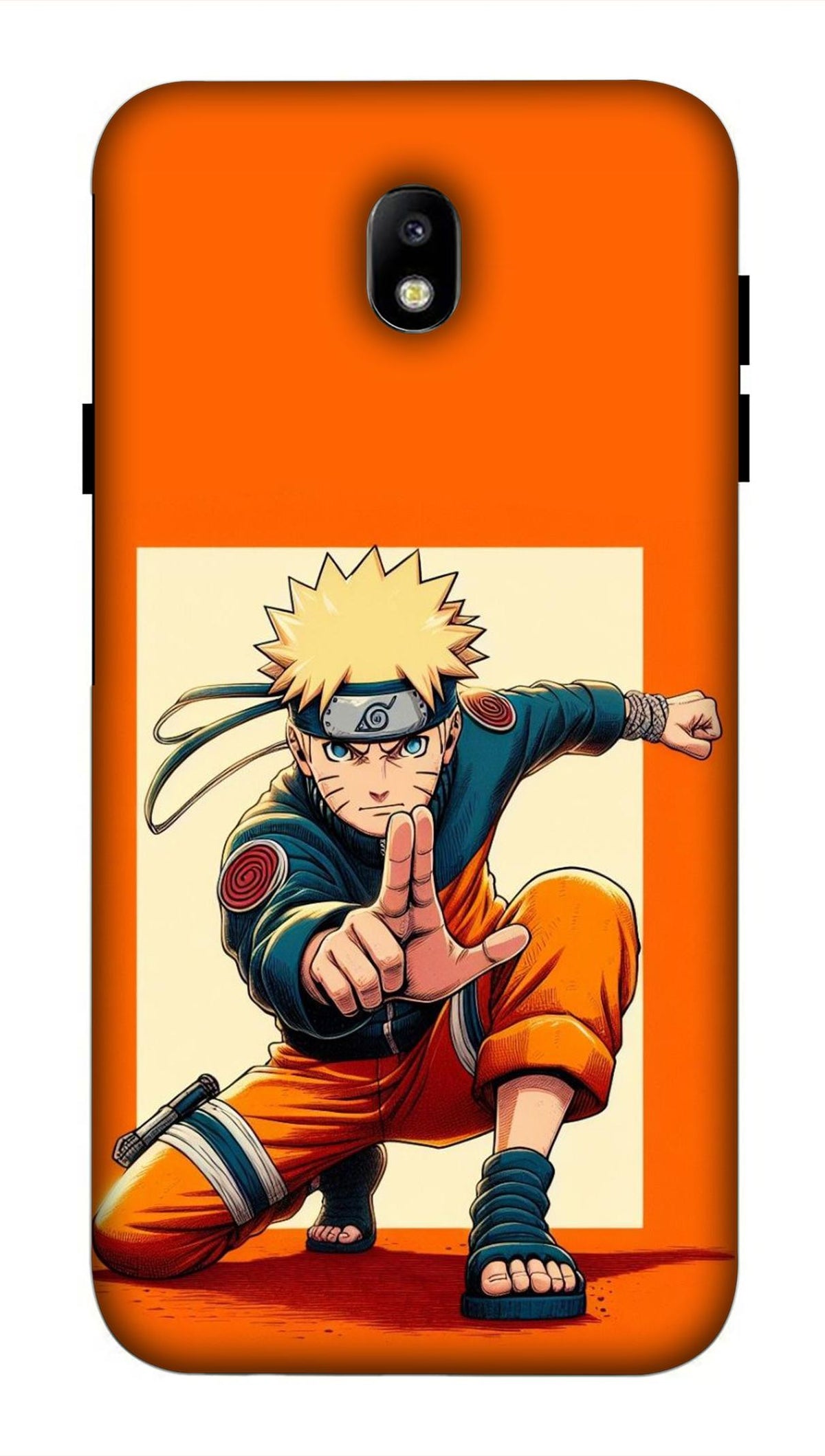 Samsung Galaxy J7 Pro Back Cover Orange Color Anime Printed Hard Case