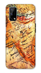 Realme Narzo 30 Pro 5G Back Cover Travel Map Printed Hard Case