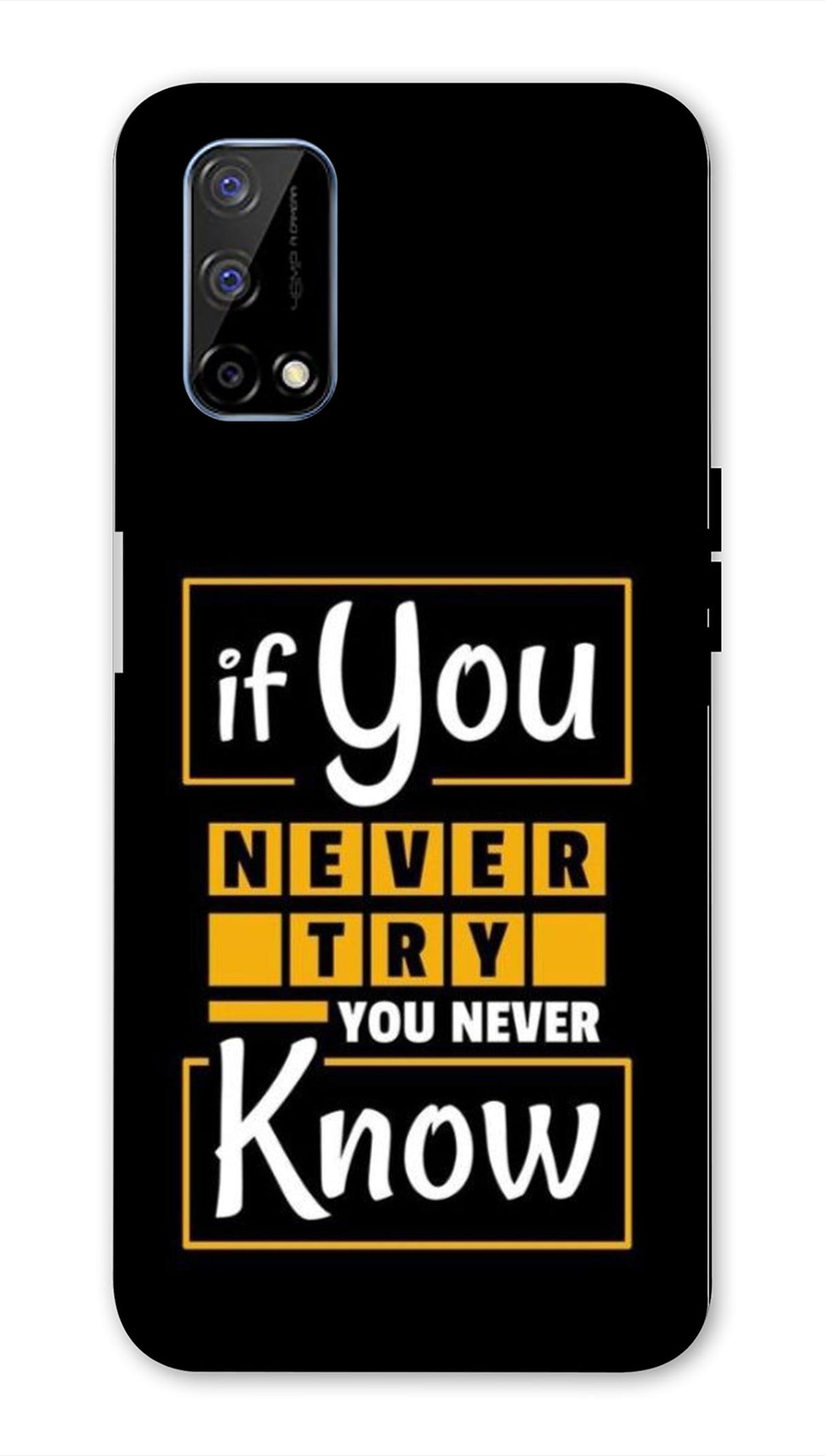 Realme Narzo 30 Pro 5G Back Cover If you Never Try Printed Hard Case