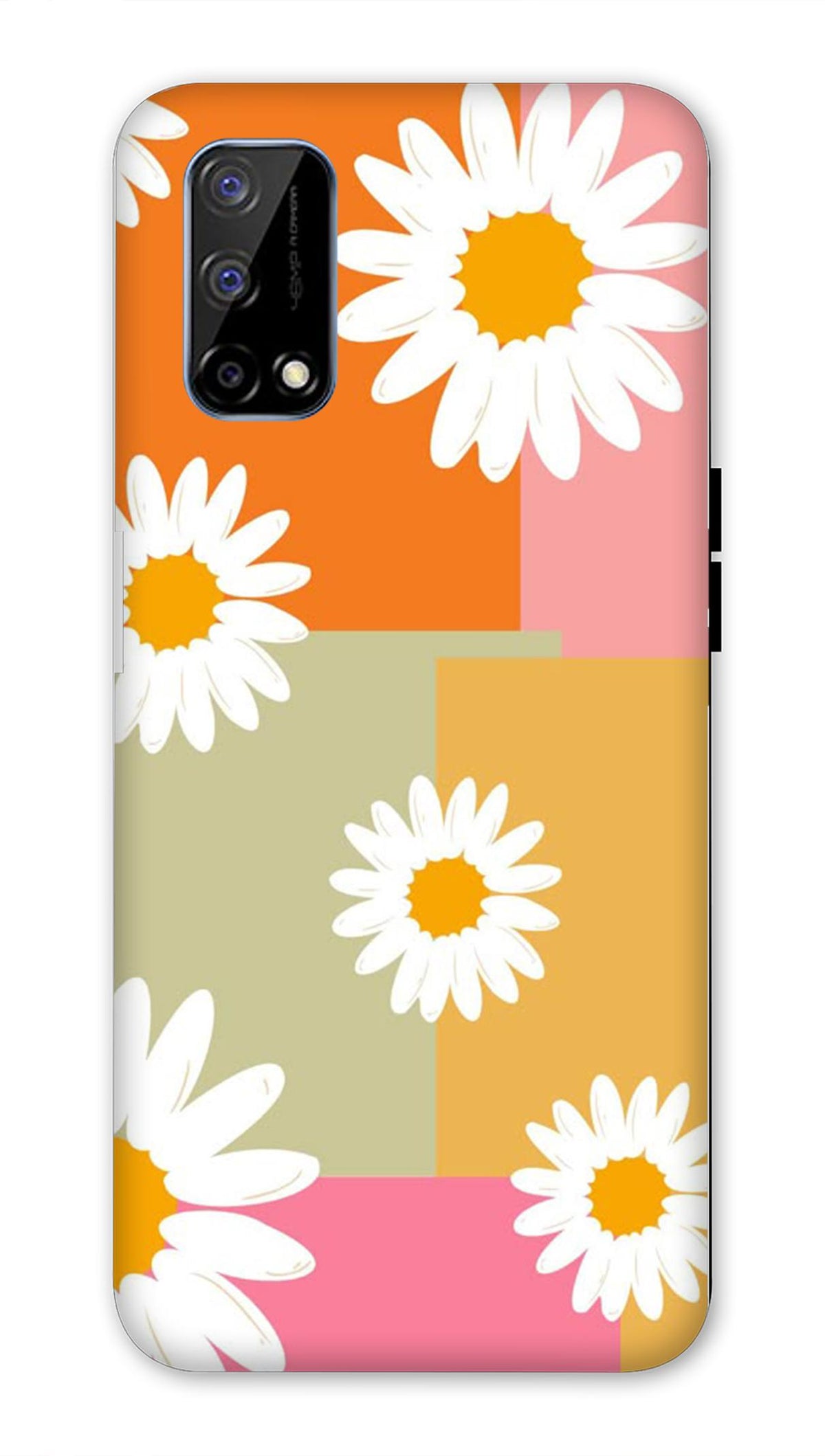 Realme Narzo 30 Pro 5G Back Cover Floral White Printed Hard Case