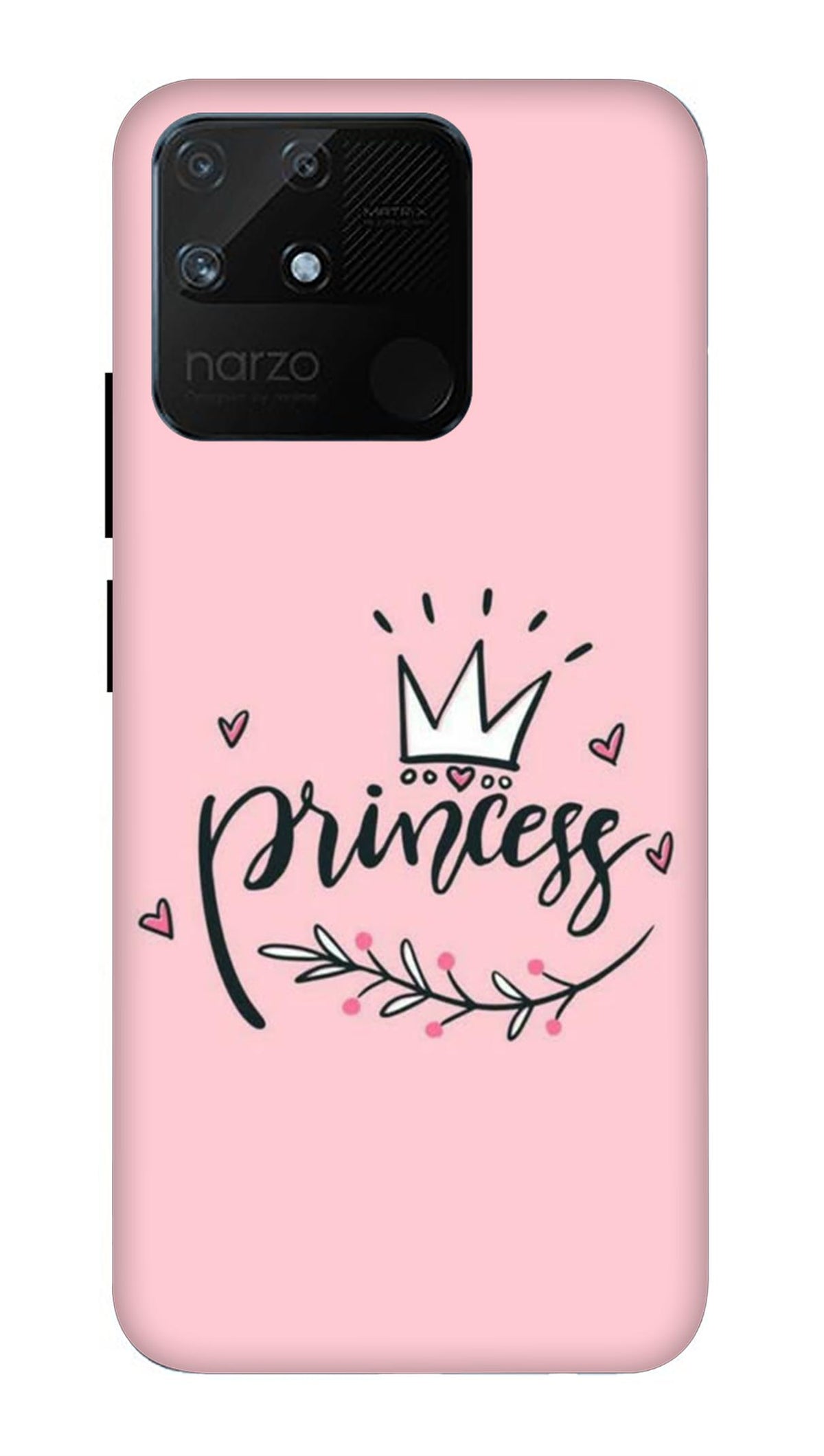 Realme Narzo 50A Back Cover Princess Printed Hard Case