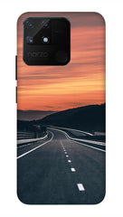 Realme Narzo 50A Back Cover Highway Travel Printed Hard Case