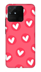 Realme Narzo 50A Back Cover Heart Pattern Printed Hard Case