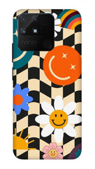 Realme Narzo 50A Back Cover Groovy Retro Smile Printed Hard Case