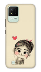 Realme Narzo 50i Back Cover Cute Girl Love Printed Hard Case