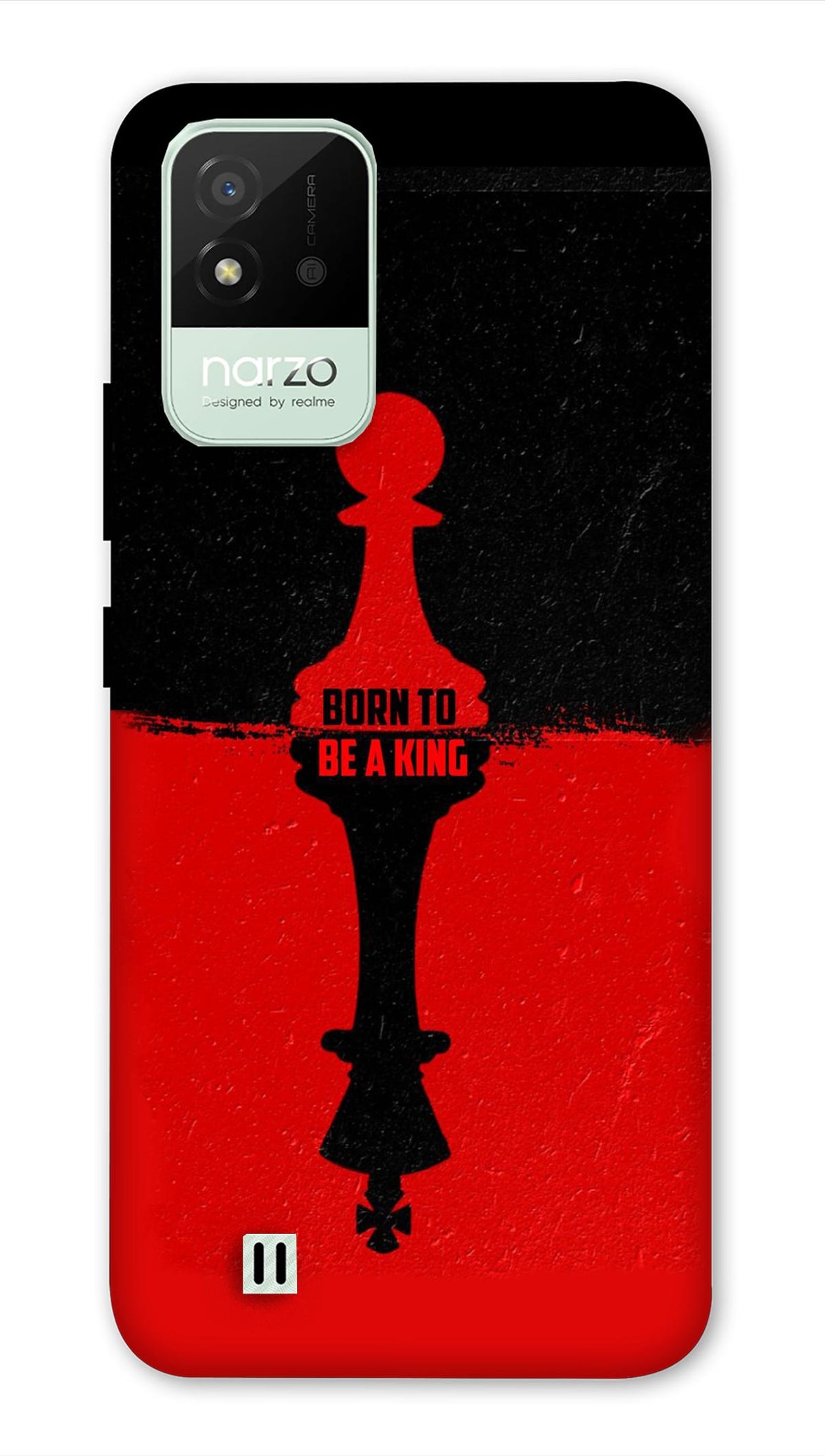 Realme Narzo 50i Back Cover Born To Be a King Printed Hard Case