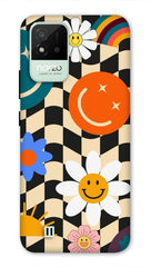 Realme Narzo 50i Back Cover Groovy Retro Smile Printed Hard Case