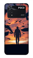 Poco M4 Pro 4G Back Cover Alone Man Walking Printed Hard Case