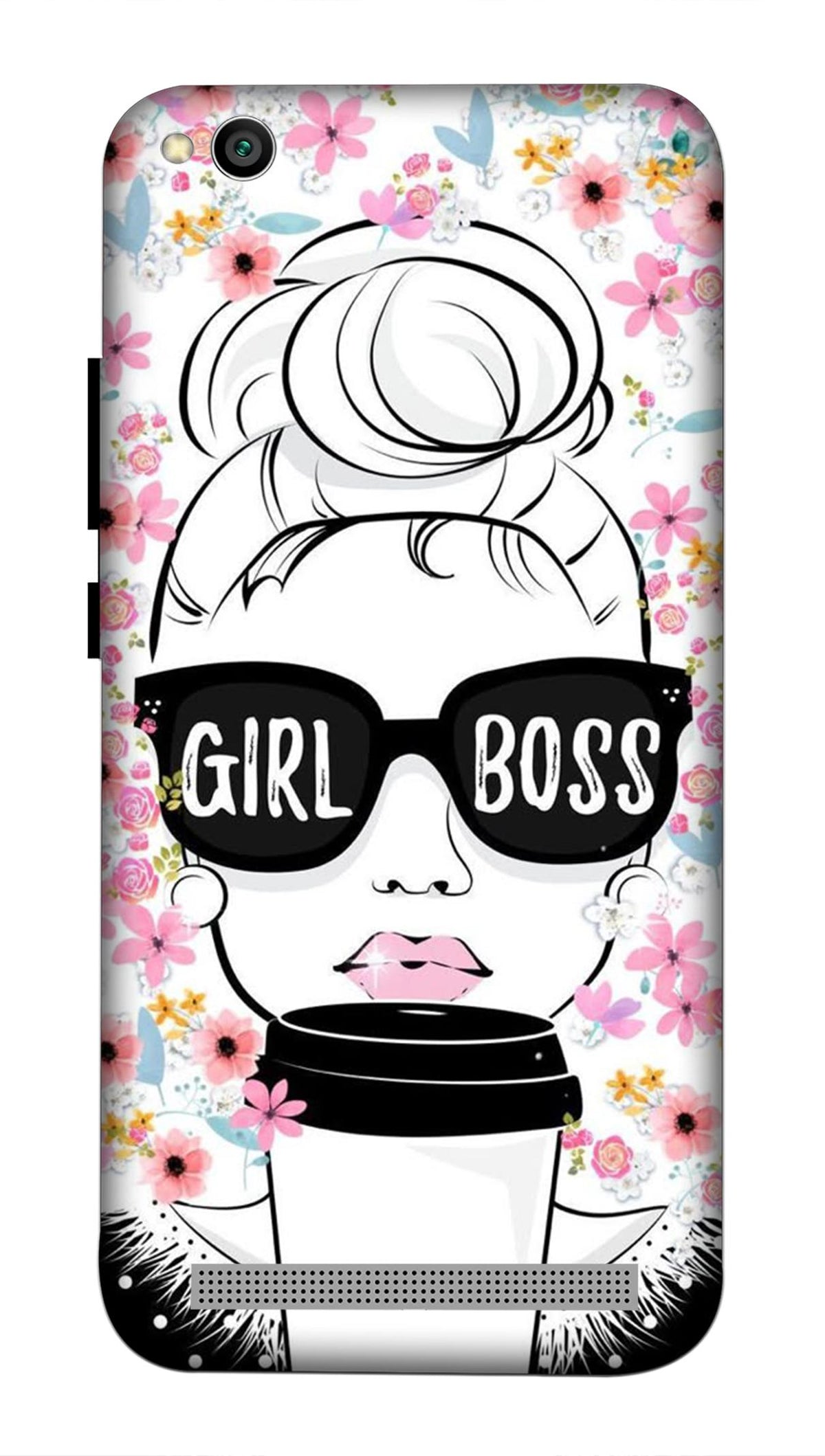 Redmi 5A Back Cover Girl Boss Printed Hard Case
