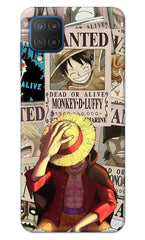 Samsung Galaxy M12 / Samsung Galaxy F12 Back Cover Anime One Piece Wanted Luffy  Printed Hard Case