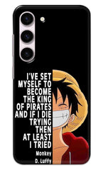 Hard Case for Samsung Galaxy S23, Durable S23 Back Cover, Sleek and Protective Samsung S23 Back Cover Anime One Piece Monkey D. Luffy Printed