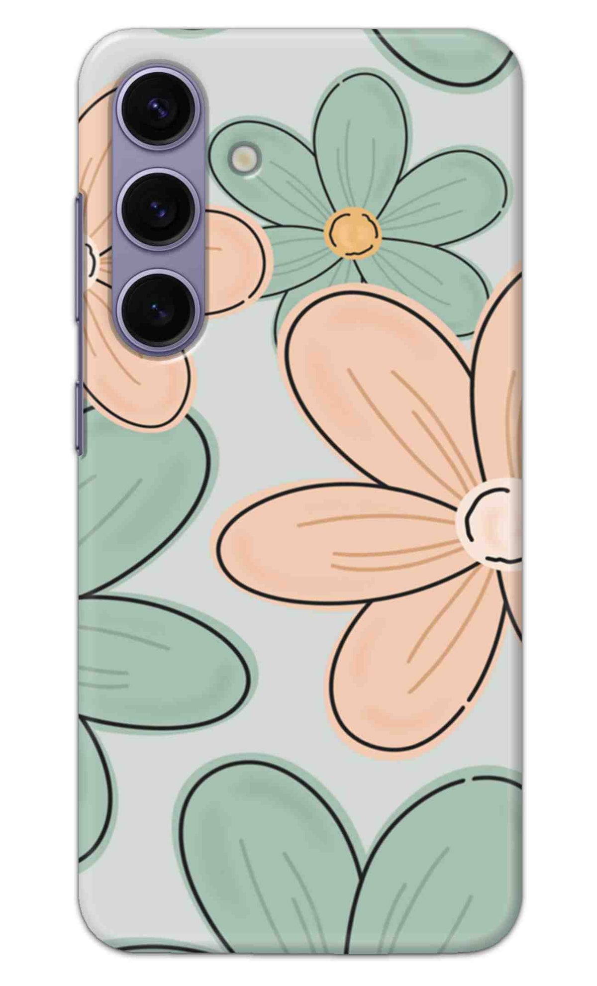 Samsung Galaxy S24 Plus 5G Back Cover Aesthetic Flower Printed Hard Case