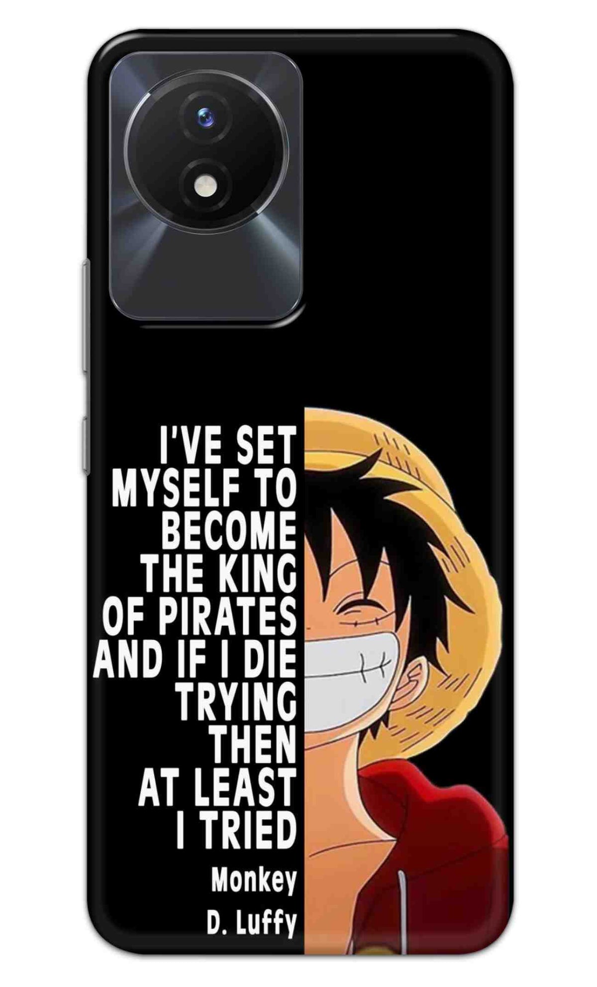 VIVO Y02 / VIVO Y02T Back Cover Anime One Piece Monkey D. Luffy Printed Hard Case