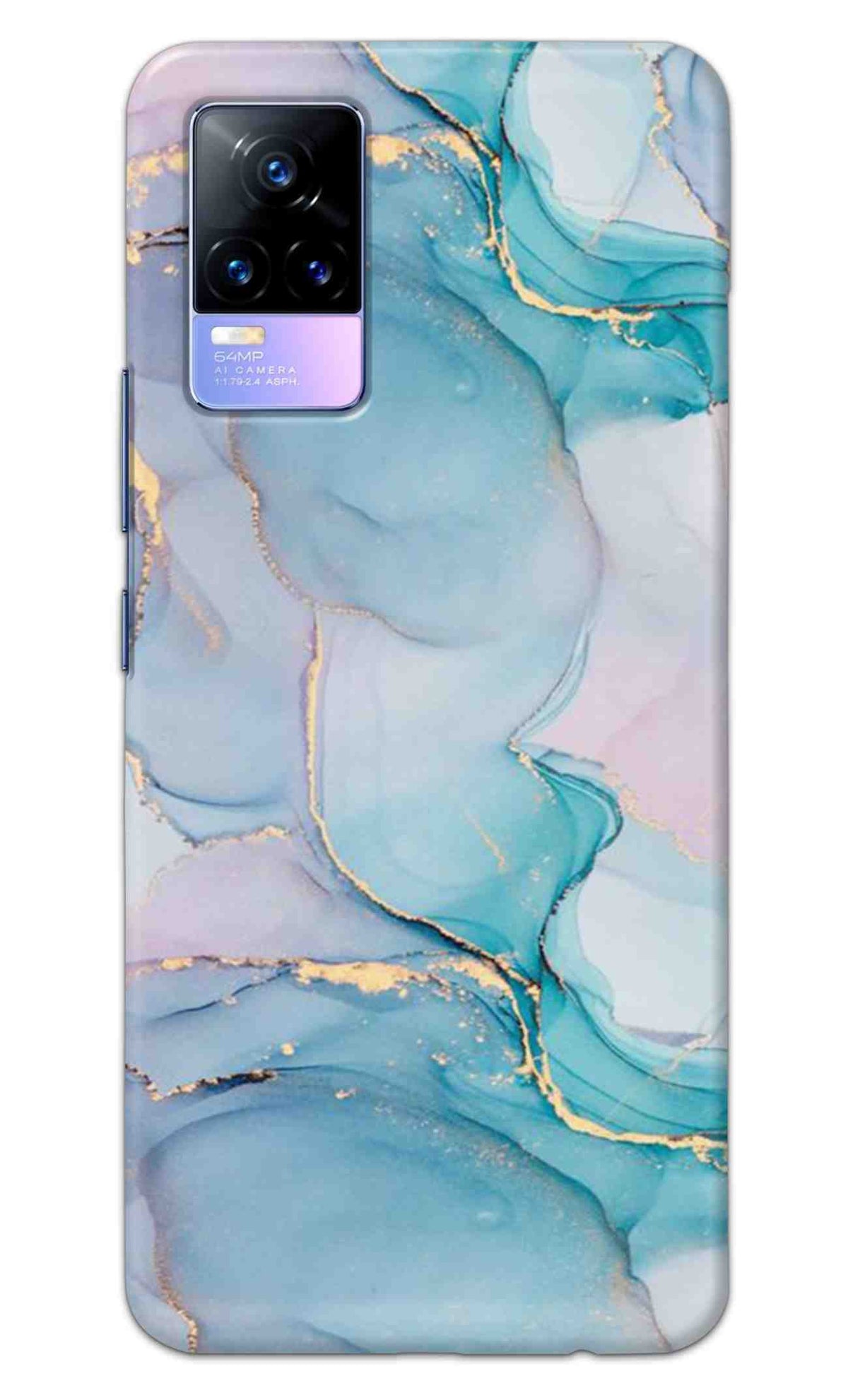 Vivo Y73 Back Cover Blue Marble Printed Hard Case