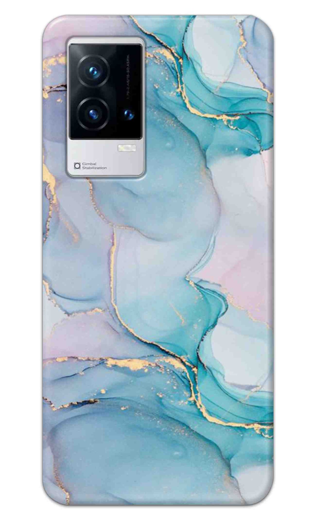 iQOO 9 5G Back Cover Blue Marble Printed Hard Case