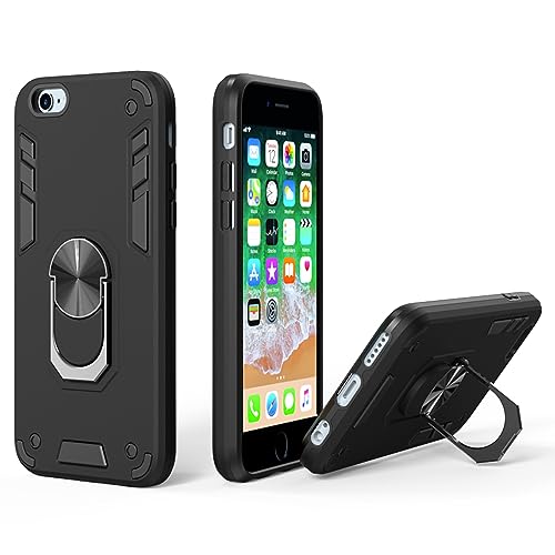 iPhone 6s Back Cover & iPhone 6 Back Cover - Precision Fit iPhone 6s Cover - Sleek Design, Enhanced Protection, and Easy Access to All Ports 360 Degree Full Protection with Ring Holder Kickstand