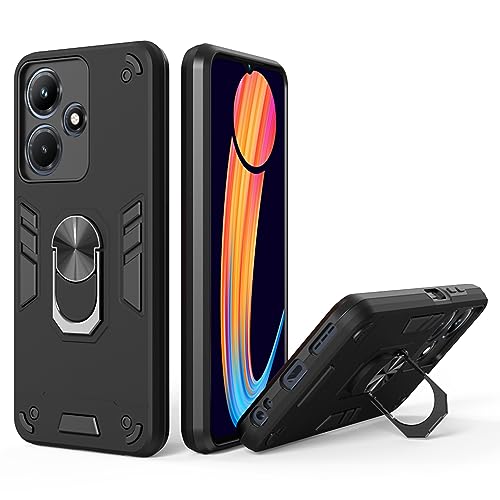 Infinix Hot 30i Back Cover | Perfect Fit Infinix Hot 30 I Back Cover | Stylish Protection Infinix Hot 30i Cover | 360 Degree Full Protection with Ring Holder Kickstand