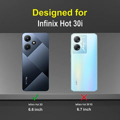 Infinix Hot 30i Back Cover | Perfect Fit Infinix Hot 30 I Back Cover | Stylish Protection Infinix Hot 30i Cover | 360 Degree Full Protection with Ring Holder Kickstand