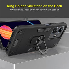 Infinix Hot 30i Back Cover | Perfect Fit Infinix Hot 30 I Back Cover | Stylish Protection Infinix Hot 30i Cover | 360 Degree Full Protection with Ring Holder Kickstand