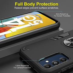 Samsung M14 5G Back Cover, Durable Samsung M14 Cover, Premium M14 5G Samsung Mobile Cover, Shockproof Protection Case 360 Degree Full Protection with Ring Holder Kickstand