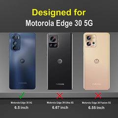Moto Edge 30 Back Cover, Premium Motorola Edge 30 Back Cover, Sleek Moto Edge 30 Back Case 360 Degree Full Protection with Ring Holder Kickstand