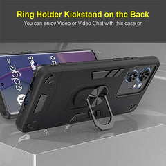Moto Edge 40 Back Cover Premium - Sleek Motorola Edge 40 Back Cover, Stylish Moto Edge 40 Cover 360 Degree Full Protection with Ring Holder Kickstand