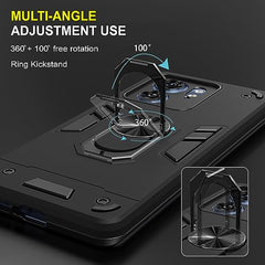 Moto Edge 40 Back Cover Premium - Sleek Motorola Edge 40 Back Cover, Stylish Moto Edge 40 Cover 360 Degree Full Protection with Ring Holder Kickstand