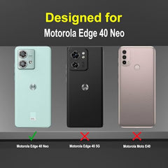Moto Edge 40 Neo Cover | Motorola Edge 40 Neo Back Cover | Premium Moto Edge 40 Neo Back Cover | 360 Degree Full Protection with Ring Holder Kickstand