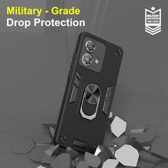 Moto Edge 40 Neo Cover | Motorola Edge 40 Neo Back Cover | Premium Moto Edge 40 Neo Back Cover | 360 Degree Full Protection with Ring Holder Kickstand