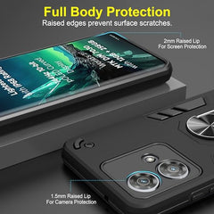 Moto Edge 40 Neo Cover | Motorola Edge 40 Neo Back Cover | Premium Moto Edge 40 Neo Back Cover | 360 Degree Full Protection with Ring Holder Kickstand