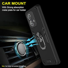 Moto Edge 40 Neo Cover | Motorola Edge 40 Neo Back Cover | Premium Moto Edge 40 Neo Back Cover | 360 Degree Full Protection with Ring Holder Kickstand
