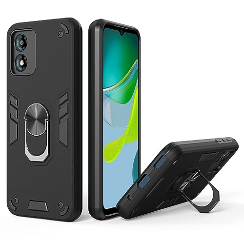 Moto E13 Back Cover  - Premium Moto E 13 Back Cover with Enhanced Grip and Precise Cutouts - Compatible with Moto E13 360 Degree Full Protection with Ring Holder Kickstand