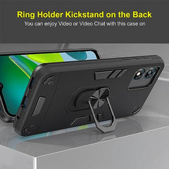Moto E13 Back Cover  - Premium Moto E 13 Back Cover with Enhanced Grip and Precise Cutouts - Compatible with Moto E13 360 Degree Full Protection with Ring Holder Kickstand