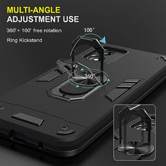 Moto E13 Back Cover  - Premium Moto E 13 Back Cover with Enhanced Grip and Precise Cutouts - Compatible with Moto E13 360 Degree Full Protection with Ring Holder Kickstand