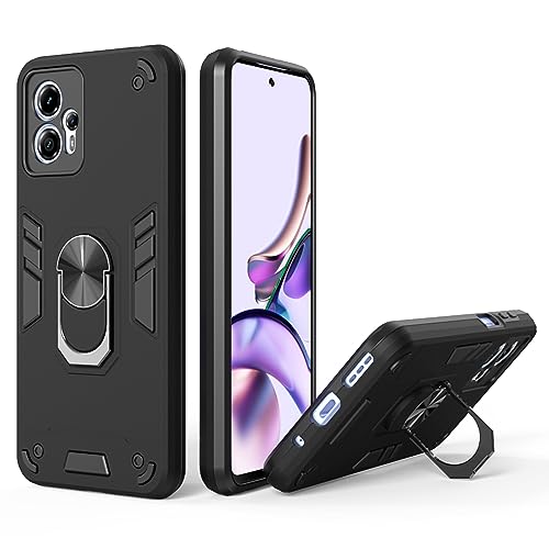 Moto G13 Cover - Premium Motorola G13 Back Cover, Sleek and Protective Moto G13 Backcover, Stylish Motorola G13 Back Cover 360 Degree Full Protection with Ring Holder Kickstand