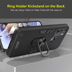 Premium Moto G31 Back Cover | Stylish Moto G 31 Back Cover | Enhanced Durability and Perfect Fit for Motorola G31 Back Cover 360 Degree Full Protection with Ring Holder Kickstand