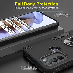 Premium Moto G31 Back Cover | Stylish Moto G 31 Back Cover | Enhanced Durability and Perfect Fit for Motorola G31 Back Cover 360 Degree Full Protection with Ring Holder Kickstand