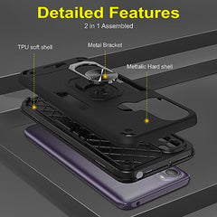 Premium Moto G31 Back Cover | Stylish Moto G 31 Back Cover | Enhanced Durability and Perfect Fit for Motorola G31 Back Cover 360 Degree Full Protection with Ring Holder Kickstand