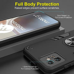 Moto G32 Cover - Premium Motorola G32 Back Cover, Enhance Your Device with Our Moto G32 Back Cover 360 Degree Full Protection with Ring Holder Kickstand