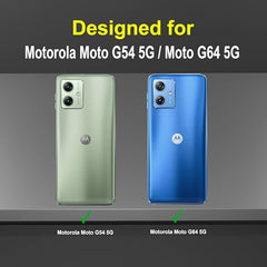 Moto G54 Back Cover, Premium Motorola G54 5G Cover, Sleek Design Moto G54 5G Cover, Perfect Fit Protective Case for Enhanced Grip and Style, Black 360 Degree Full Protection with Ring Holder Kickstand