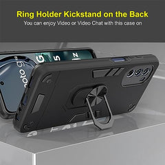 Moto G62 5G Cover, Premium Motorola G62 5G Back Cover, Stylish Moto G62 Back Case 360 Degree Full Protection with Ring Holder Kickstand