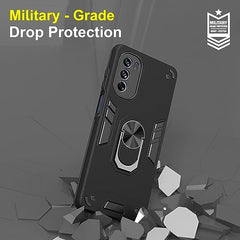 Moto G62 5G Cover, Premium Motorola G62 5G Back Cover, Stylish Moto G62 Back Case 360 Degree Full Protection with Ring Holder Kickstand