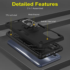 Moto G62 5G Cover, Premium Motorola G62 5G Back Cover, Stylish Moto G62 Back Case 360 Degree Full Protection with Ring Holder Kickstand