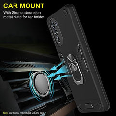 Moto G62 5G Cover, Premium Motorola G62 5G Back Cover, Stylish Moto G62 Back Case 360 Degree Full Protection with Ring Holder Kickstand