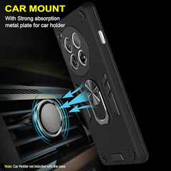 OnePlus 12 Cover, Premium OnePlus 12 Case, Durable One Plus 12 Cover, Protective Back Cover for OnePlus 12 360 Degree Full Protection with Ring Holder Kickstand